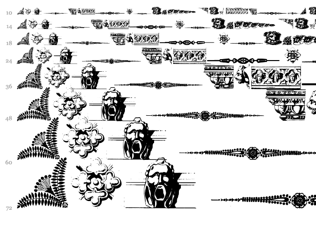Old Ornaments font waterfall
